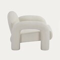 Fotoliu Sedia, Homla, 95x88x70 cm, MDF/metal/tesatura teddy boucle, ecru