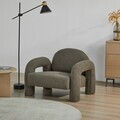 Fotoliu Sedia, Homla, 95x88x70 cm, MDF/metal/tesatura teddy boucle, maro