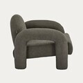 Fotoliu Sedia, Homla, 95x88x70 cm, MDF/metal/tesatura teddy boucle, maro