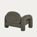 Fotoliu Sedia, Homla, 95x88x70 cm, MDF/metal/tesatura teddy boucle, maro