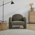 Fotoliu Sedia, Homla, 95x88x70 cm, MDF/metal/tesatura teddy boucle, maro