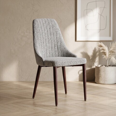 Scaun Arvello, Homla, 46.5x58x88  cm, metal/poliester, bej/maro