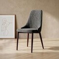 Scaun Arvello, Homla, 46.5x58x88  cm, metal/poliester, gri/maro
