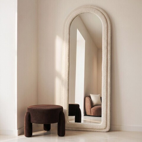 Oglinda decorativa Zelo, Homla, 60x4.5x160 cm, MDF/sticla, alb