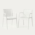 Set 2 scaune pentru terasa/gradina Valoro, Homla, 54.50x58.50x81 cm, plastic, alb