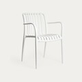 Set 2 scaune pentru terasa/gradina Valoro, Homla, 54.50x58.50x81 cm, plastic, alb