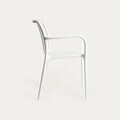 Set 2 scaune pentru terasa/gradina Valoro, Homla, 54.50x58.50x81 cm, plastic, alb