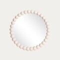 Oglinda decorativa Siva, Homla, 50x50 cm, plastic/MDF/sticla, bej