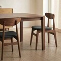 Set 2 scaune Eroso, Homla, 48x55.5x74.8 cm, lemn/poliester, maro/gri