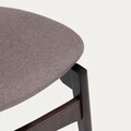 Set 2 scaune Eroso, Homla, 48x55.5x74.8 cm, lemn/poliester, maro inchis/bej