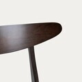 Set 2 scaune Eroso, Homla, 48x55.5x74.8 cm, lemn/poliester, maro inchis/bej