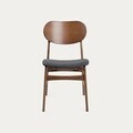 Set 2 scaune Nergu, Homla, 46x54.2x80 cm, lemn/poliester, maro/gri
