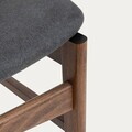 Set 2 scaune Nergu, Homla, 46x54.2x80 cm, lemn/poliester, maro/gri