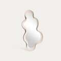 Oglinda decorativa Veya, Homla, 50x100 cm, sticla/plastic/MDF, bej