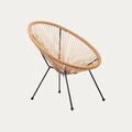 Set 2 scaune pentru terasa/gradina Acapulco Fiesta, Homla, 70x73x80 cm, metal/plastic, natur