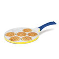 Tigaie pentru clatite, 7 forme Berlinger, Minions Collection, 26 cm, aluminiu turnat, galben/albastru