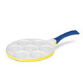 Tigaie pentru clatite, 7 forme Berlinger, Minions Collection, 26 cm, aluminiu turnat, galben/albastru