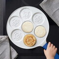 Tigaie pentru clatite, 7 forme Berlinger, Minions Collection, 26 cm, aluminiu turnat, galben/albastru