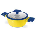Cratita cu capac Berlinger, Minions Collection, 20 cm, aluminiu forjat, galben/albastru
