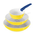 Set de gatit 4 piese, Berlinger, Minions Collection, aluminiu forjat, galben/albastru