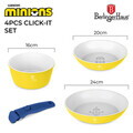 Set de gatit 4 piese, Berlinger, Minions Collection, aluminiu forjat, galben/albastru