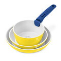 Set de gatit 4 piese, Berlinger, Minions Collection, aluminiu forjat, galben/albastru