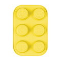 Set tava pentru briose si punga cu 4 duze de rezerva, Berlinger, Minions Collection, 26.5x18.5x2.5 cm, otel carbon, galben/alb