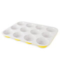 Tava pentru briose Berlinger, Minions Collection, 35x26.5x3 cm, otel carbon, galben/alb