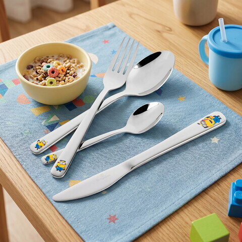 Set tacamuri pentru copii, 4 piese,, Berlinger, Minions Collection, inox, argintiu