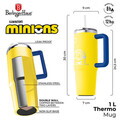 Termos copii Berlinger, Minions Collection, 1L, inox/plastic, galben/albastru