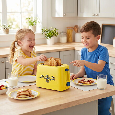 Prajitor de paine Berlinger, Minions Collection, 650W, inox/plastic, galben