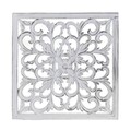 Decoratiune de perete InArt Acanthus, 40 x 40 cm, plastic, alb/ivoriu