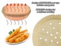 Protectie rotunda pentru Air Fryer, Beper, 20 cm, hartie pergament, maro