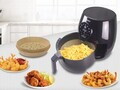 Protectie rotunda pentru Air Fryer, Beper, 20 cm, hartie pergament, maro