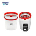 Set curatenie cu pedala Wash and Dry, Clean Step, Heinner Care, 25.5x 25x30.5 cm, inox/plastic, alb/rosu