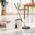 Set curatenie cu pedala Wash and Dry, Clean Step, Heinner Care, 25.5x 25x30.5 cm, inox/plastic, alb/gri