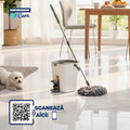 Set curatenie cu pedala Wash and Dry, Clean Step, Heinner Care, 25.5x 25x30.5 cm, inox/plastic, alb/gri