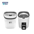 Set curatenie cu pedala Wash and Dry, Clean Step, Heinner Care, 25.5x 25x30.5 cm, inox/plastic, alb/gri