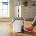 Set curatenie cu pedala Wash and Dry, Clean Step, Heinner Care, 25.5x 25x30.5 cm, inox/plastic, alb/gri