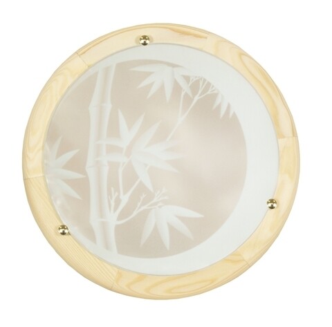 Plafoniera Bamboo, Candellux, 40 x 10 cm, 2 x E27, 60W, natural
