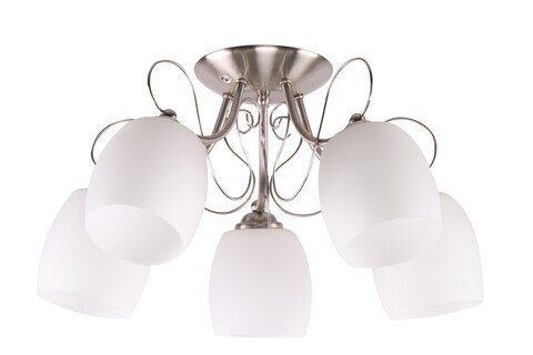 Lustra Amba, Candellux, 56 x 28 cm, 5 x E27, 40W, crom/alb