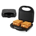 Sandwich maker 2 in 1 Beper, 750W, 21x20.5x7.5 cm, acoperire antiaderenta, bachelita, negru