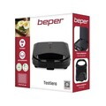 Sandwich maker 2 in 1 Beper, 750W, 21x20.5x7.5 cm, acoperire antiaderenta, bachelita, negru