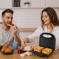 Sandwich maker 2 in 1 Beper, 750W, 21x20.5x7.5 cm, acoperire antiaderenta, bachelita, negru