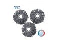 Set 3 rezerve mop Clean Step, Heinner Care, 40 cm, microfibra, gri
