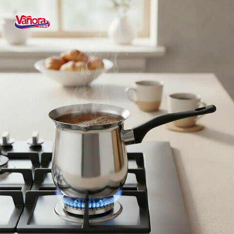Ibric Vanora Home, 1 L, 12x13 cm, inox/bachelita, argintiu/negru