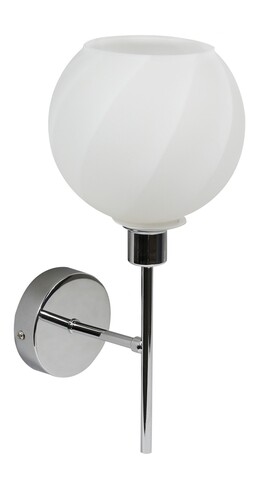 Aplica de perete Raul, Candellux, 20 x 31 cm, 1 x E14, 40W, crom/alb