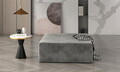 Taburet ELTAP, Kelim, 83x83x42 cm, lemn/poliester, gri