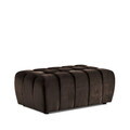 Taburet ELTAP, Lazaro, 100x62x42 cm, lemn/poliester, maro inchis