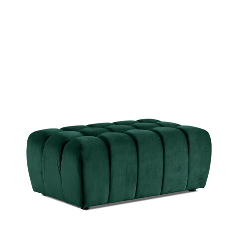 Taburet ELTAP, Lazaro, 100x62x42 cm, lemn/poliester, verde inchis
